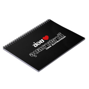 Caderno Espiral I Heart (Love) Ubon Ratchathani, Isan, Tailândia