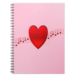 Caderno Espiral I Heart Music