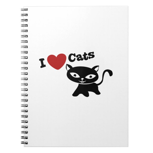 Caderno Espiral I love cats (Frente)