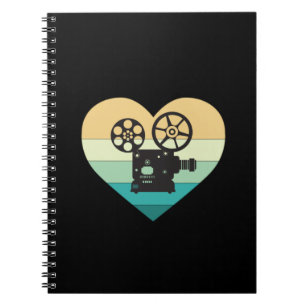 Caderno Espiral I Love Cinema Retro Movie Projector