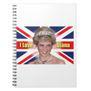 Caderno Espiral 'I Love Diana' Princesa HRH