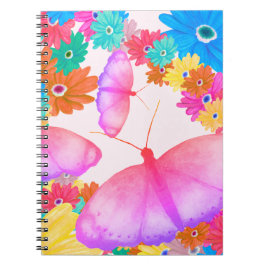 Caderno Espiral I Love Flowers. Butterfly Dream