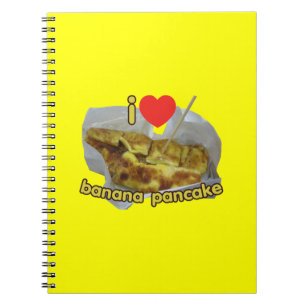 Caderno Espiral I Love (Heart) Banana Pancake ... Comida da Rua Ta