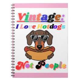 Caderno Espiral I Love Hotdogs,not People