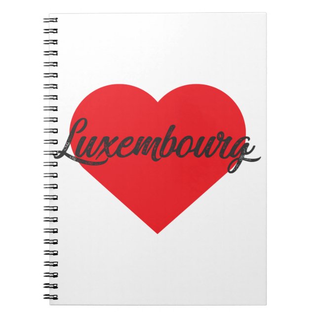 Caderno Espiral I Love Luxembourg (Frente)