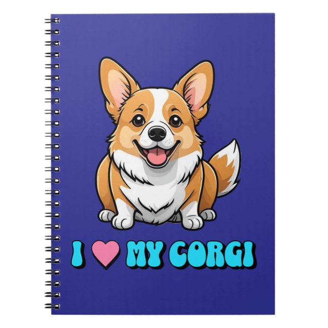 Caderno Espiral I Love My Corgi (Frente)