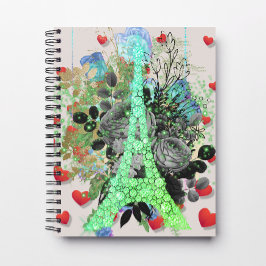 Caderno Espiral I Love Paris