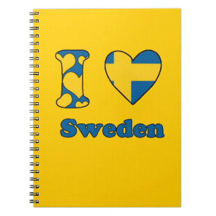 Caderno Espiral I love Sweden