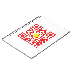 Caderno Espiral I Love Vietnam (Tôi Yêu Viet Nam) Flag QR Code