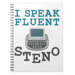 Caderno Espiral I Speak Fluent Steno Court Reporter Stenographer