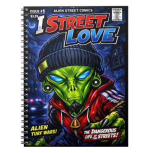Caderno Espiral I Street Love – Arte de Capa de Quadrinhos de Alie