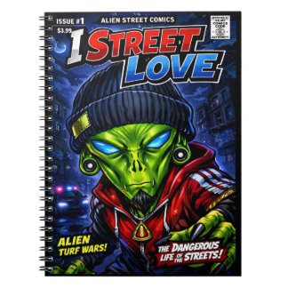 Caderno Espiral I Street Love – Arte de Capa de Quadrinhos de Alie