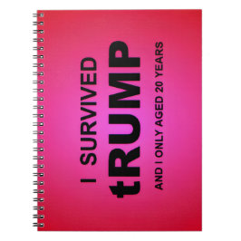 Caderno Espiral I Survived tRUMP Spiral Photo Notebook