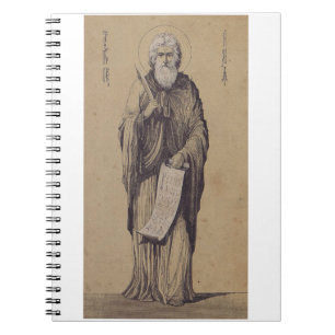 Caderno Espiral Ícone de São Elias o Profeta Arte Sagrada