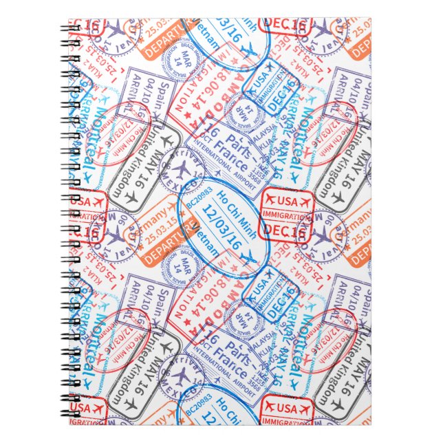 Caderno Espiral ícone viagem (Frente)