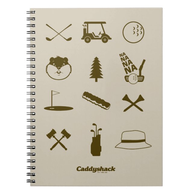 Caderno Espiral Ícones de Caddyshack (Frente)