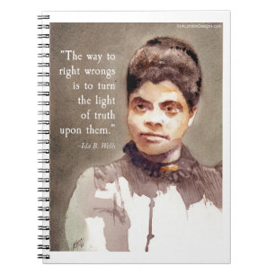 Caderno Espiral Ida B Wells E Citação "Direita E Errada"