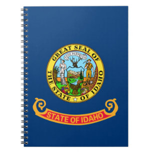 Caderno Espiral Idaho Flag: Estado Gem, América Mountain West