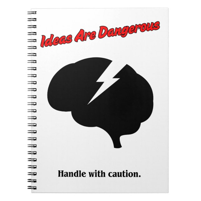 Caderno Espiral Ideas Are Dangerous – Think Boldly (Frente)
