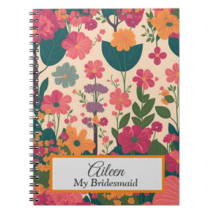 Caderno Espiral Ideia de oferta de Bridesmaid personalizada