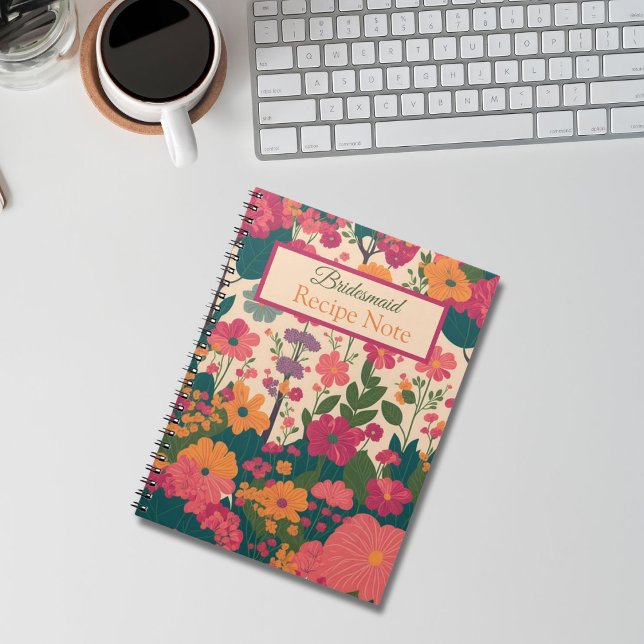 Caderno Espiral Ideia Personalizada de Oferta de Bridesmaid (Criador carregado)
