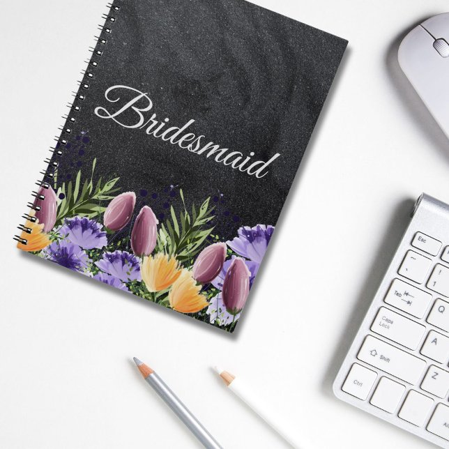 Caderno Espiral Ideia Personalizada de Oferta de Bridesmaid (Criador carregado)