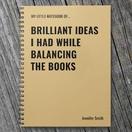 Caderno Espiral Ideias Brilhantes Contador Engraçado