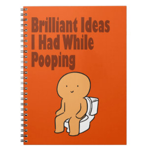 Caderno Espiral Ideias Brilhantes Engraçadas Que Tive Enquanto Poo