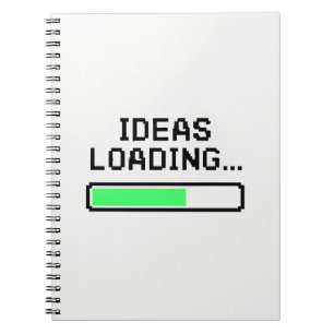 Caderno Espiral Ideias carregando... - Design técnico do Bar de pr
