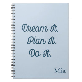 Caderno Espiral Ideias de Planejamento de Citação Motivacional