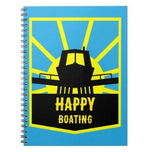 Caderno Espiral Ideias de presentes em barco estreito