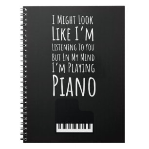 Caderno Espiral Ideias de Presentes para Tocadores de Piano Amante