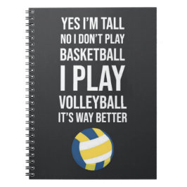 Caderno Espiral Ideias Para Presentes Da Equipe De Voleibol Para S