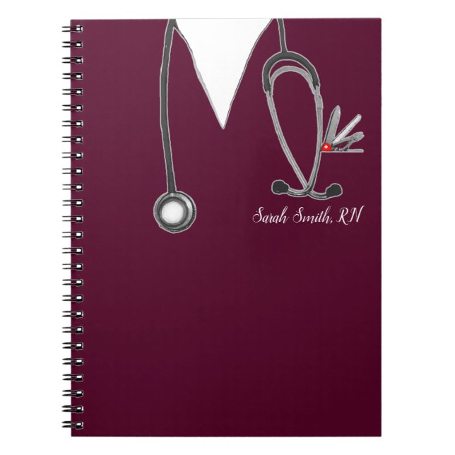 Caderno Espiral ideias personalizadas de presentes de enfermeira (Frente)