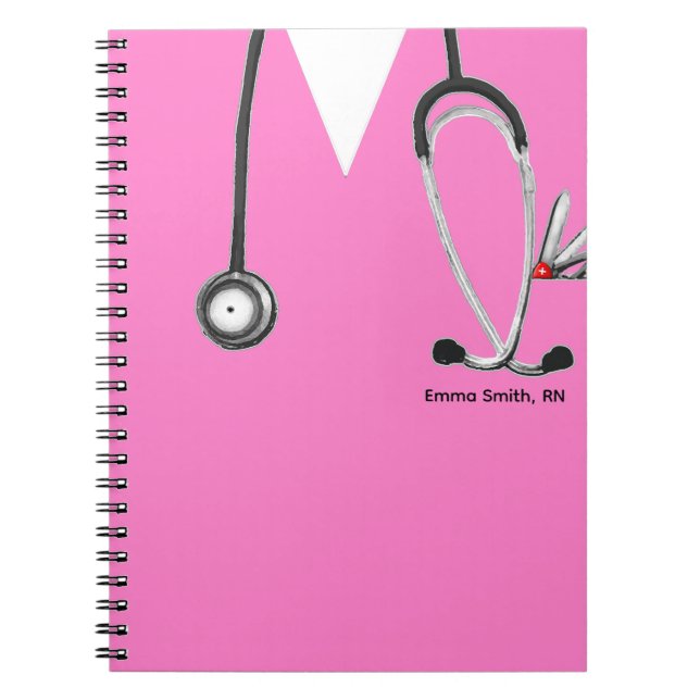 Caderno Espiral ideias personalizadas de presentes de enfermeira (Frente)