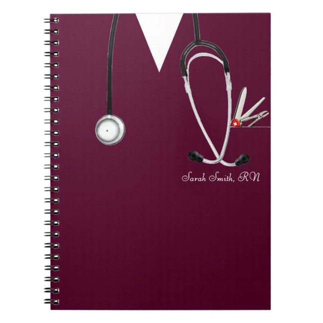 Caderno Espiral ideias personalizadas de presentes de enfermeira (Frente)