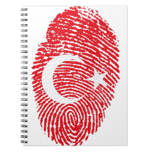 Caderno Espiral Identidade do Orgulho do País de Impressão Digit