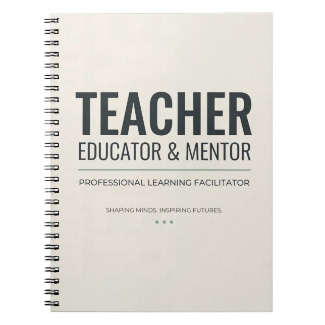 Caderno Espiral Identidade Profissional de Educador e Mentor de Pr (Frente)
