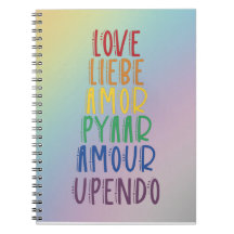 Caderno Espiral Idiomas do Amor