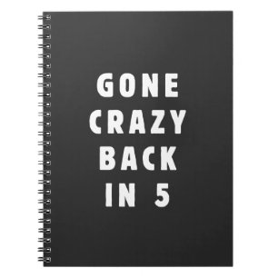 Caderno Espiral Ido louco, traseiro em 5