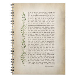 Caderno Espiral IF, poema inspirado de Rudyard Kipling