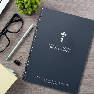 Caderno Espiral Igreja Personalizada Sermon Moderna Fé do Marinho