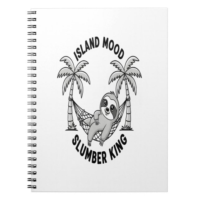 Caderno Espiral Ilha Sloth (Frente)