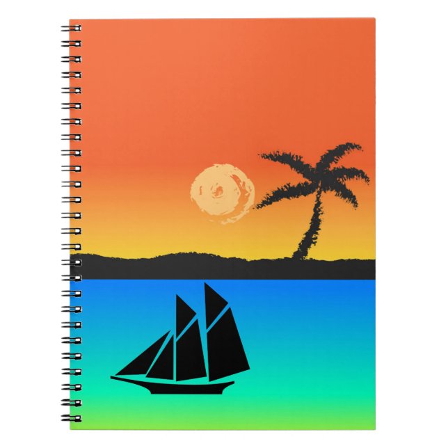 Caderno Espiral Ilha Sunset (Frente)