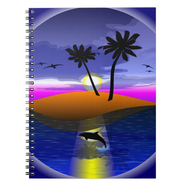 CADERNO ESPIRAL ILHA TROPICA (Frente)
