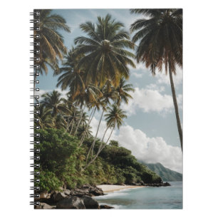 Caderno Espiral Ilha Tropical Beach Ocean Blue Photo