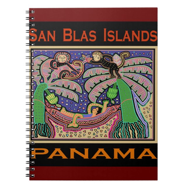 Caderno Espiral Ilhas San Blas Panamá Mola (Frente)