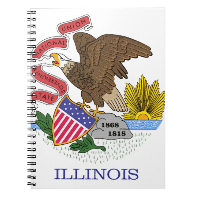 Caderno Espiral Illinois Flag (Frente)