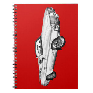 Caderno Espiral Ilustração 1971 suprema do carro do cutelo de