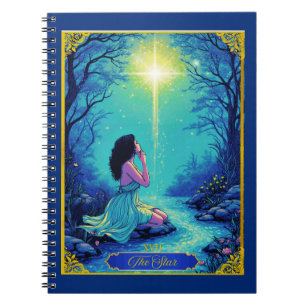 Caderno Espiral Ilustração de Carta de Tarot, A Estrela